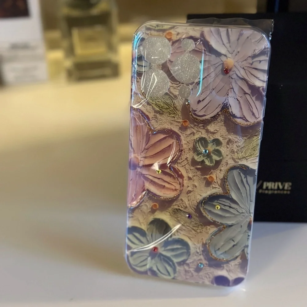 NEW Flower Painting TPU iPhone 14 Pro Max Case